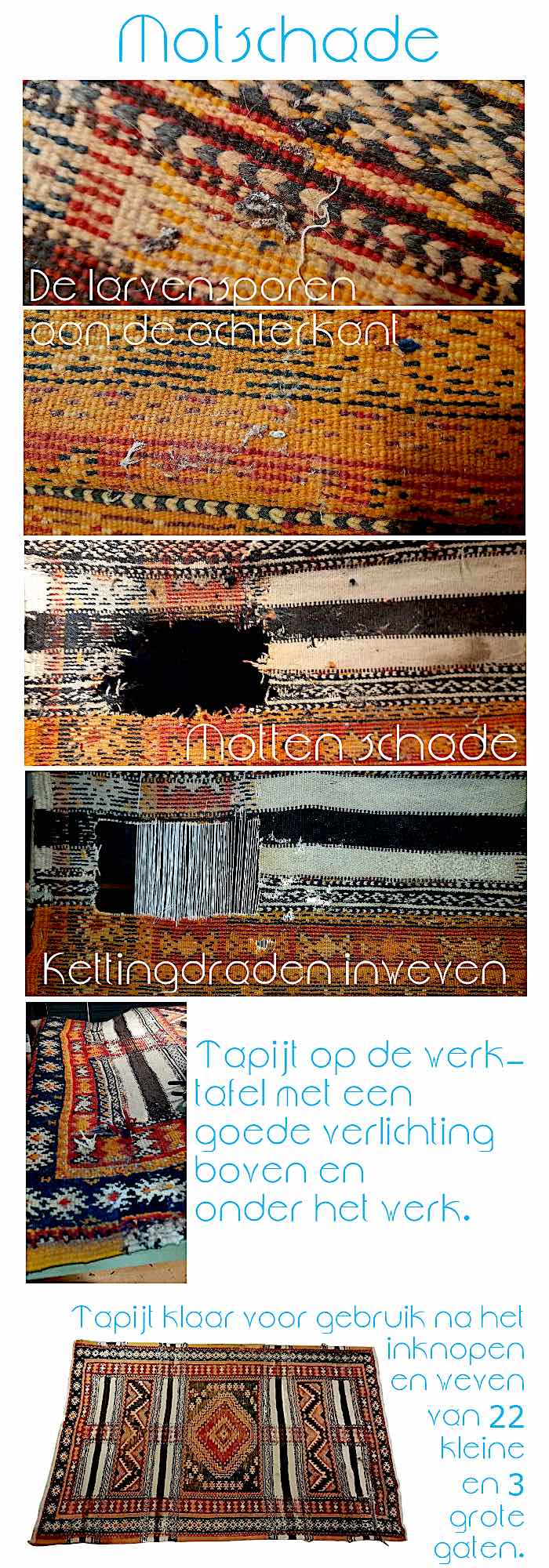 Tapijt met motschade